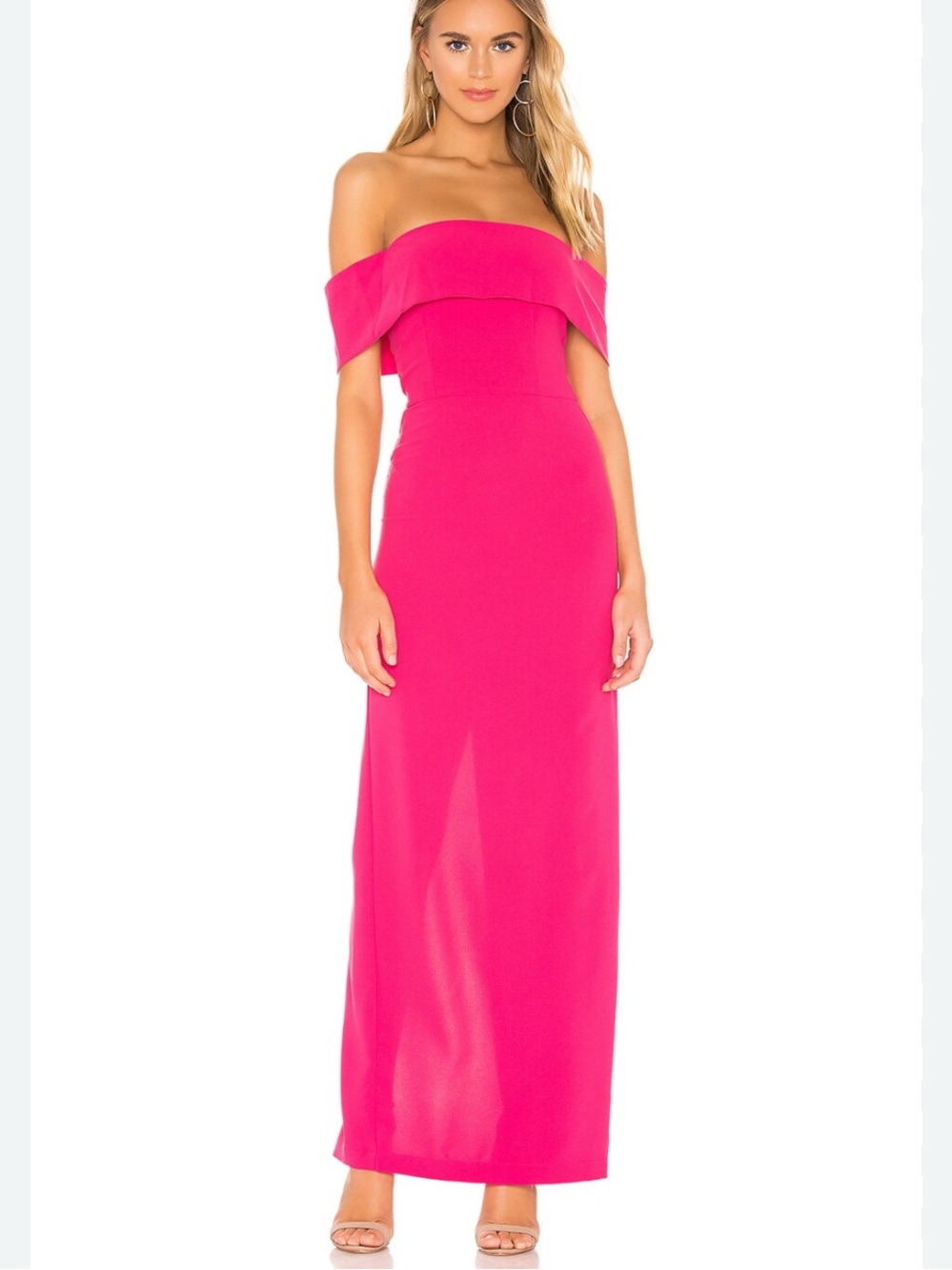 Superdown Aubrey Strapless pink Maxi Dress